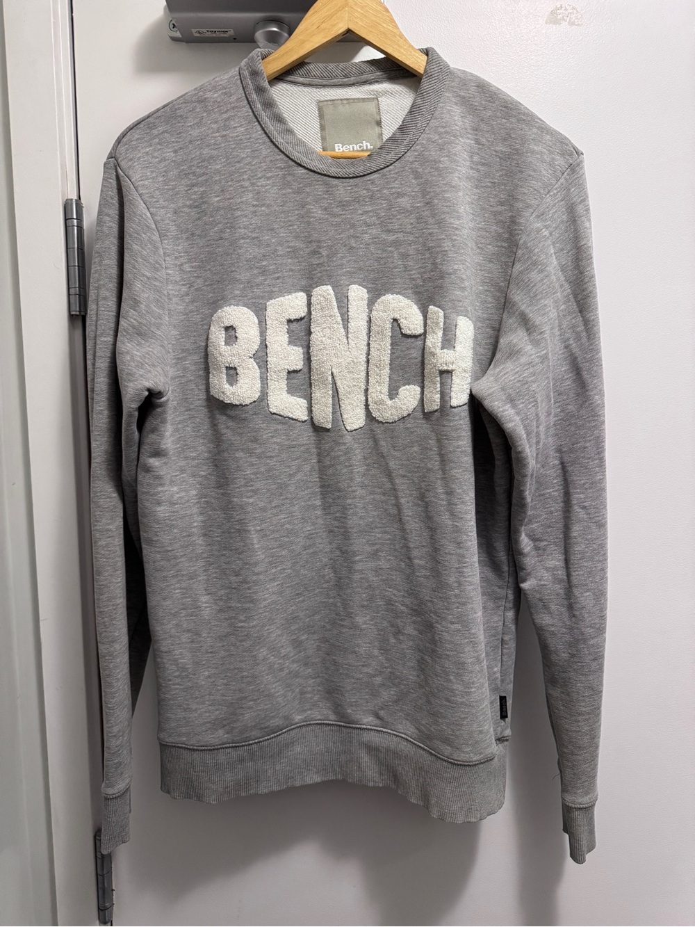 Bench 2-Piece Bundle: Grey Tee + Grey Sweater, Men’s Small (sold as set or solo)